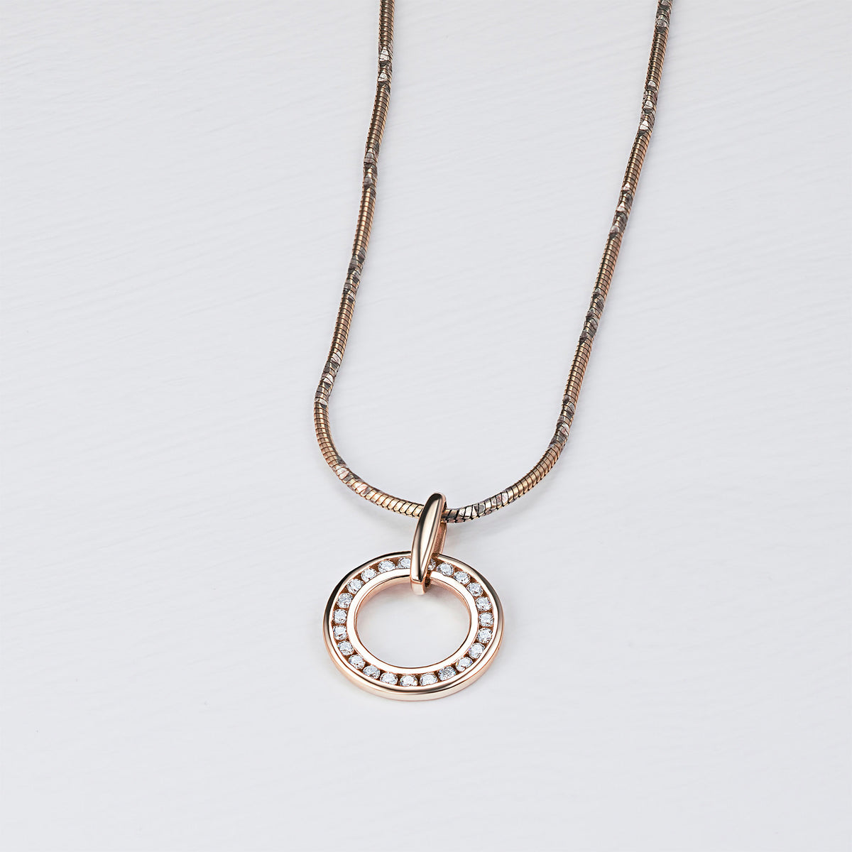 14K White Gold Pendant with Natural Diamonds