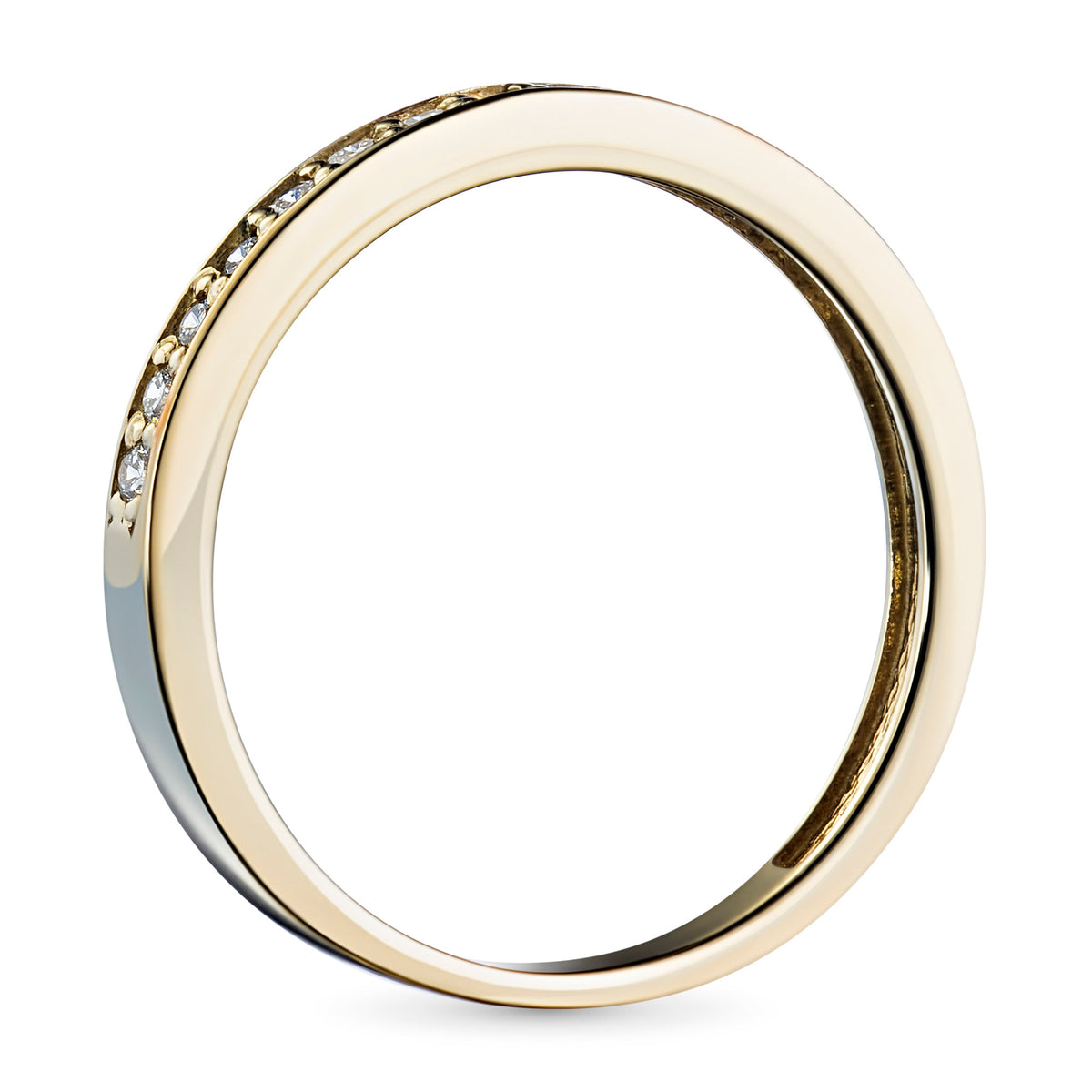 14K Yellow Gold Ring with Natural Diamonds