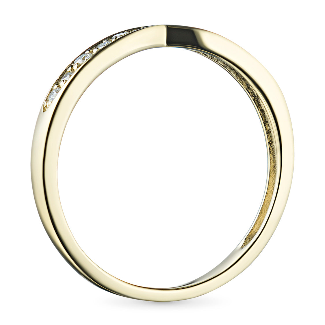 14K Yellow Gold Ring with Natural Diamonds