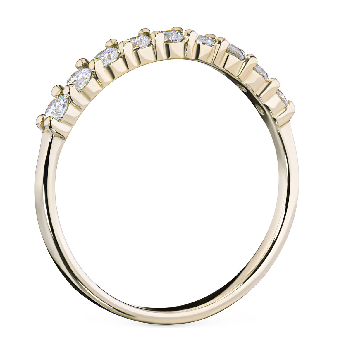 14K Yellow Gold Ring with Natural Diamonds