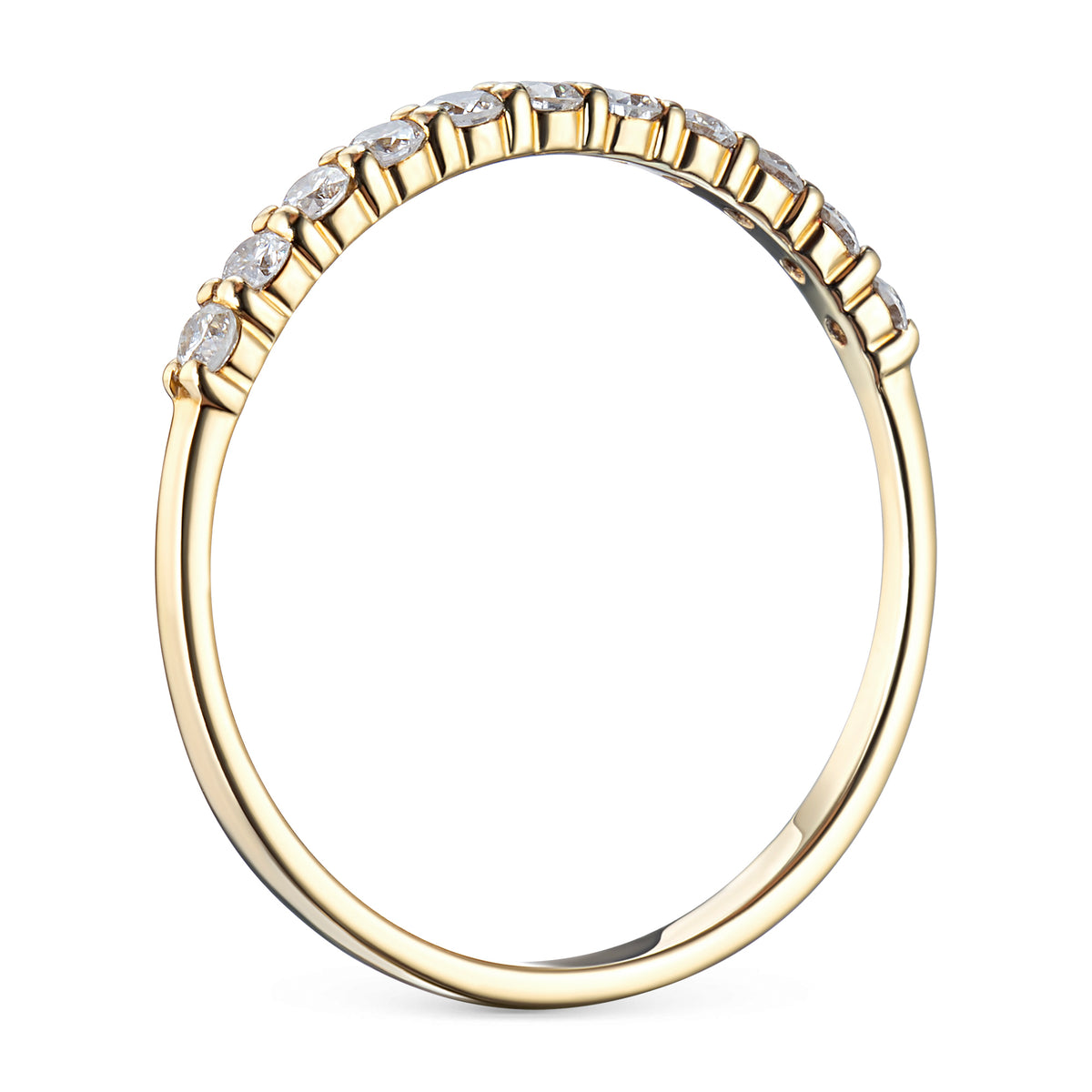 14K Yellow Gold Ring with Natural Diamonds