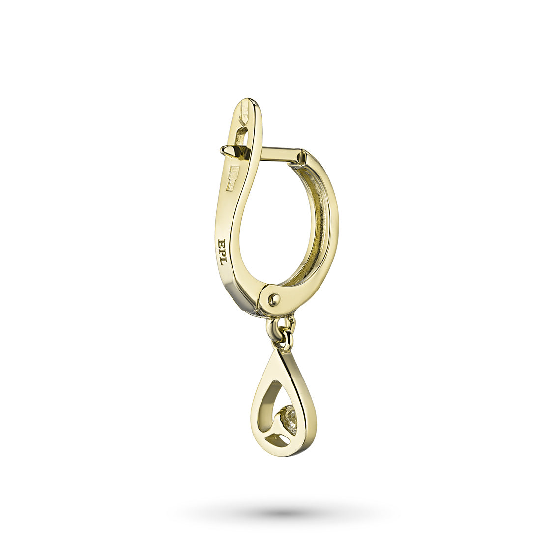 14K Yellow Gold Earrings with Natural Diamonds