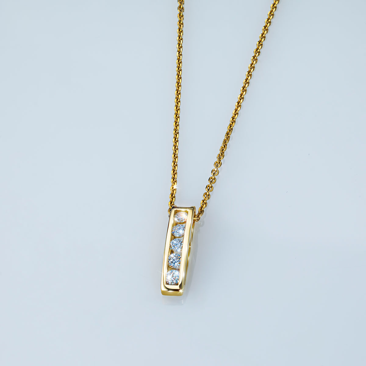 14K Rose Gold Pendant with Natural Diamonds