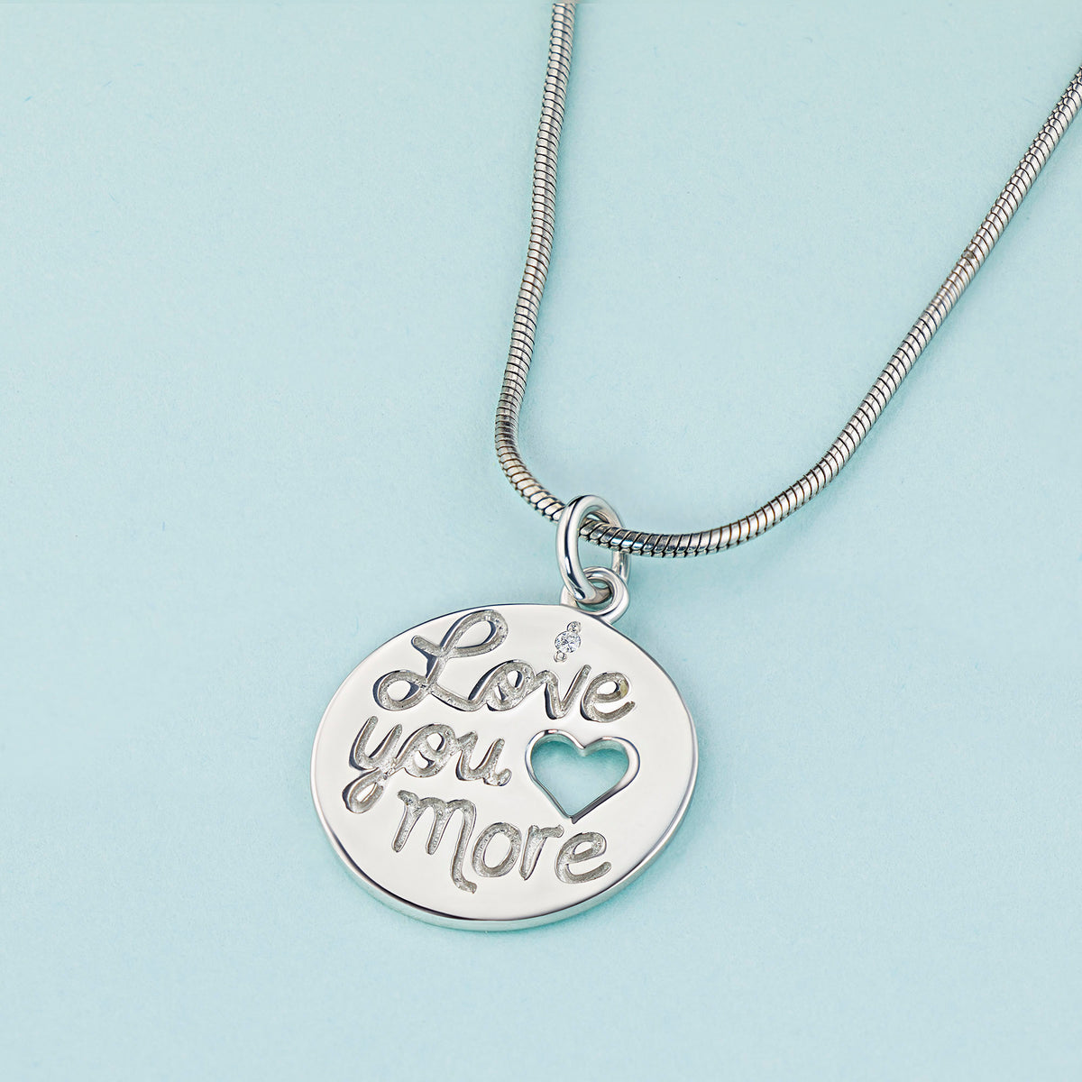 Sterling Silver Pendant with Natural Diamonds