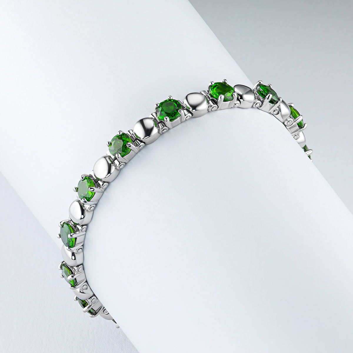 Sterling Silver Bracelet with Peridot