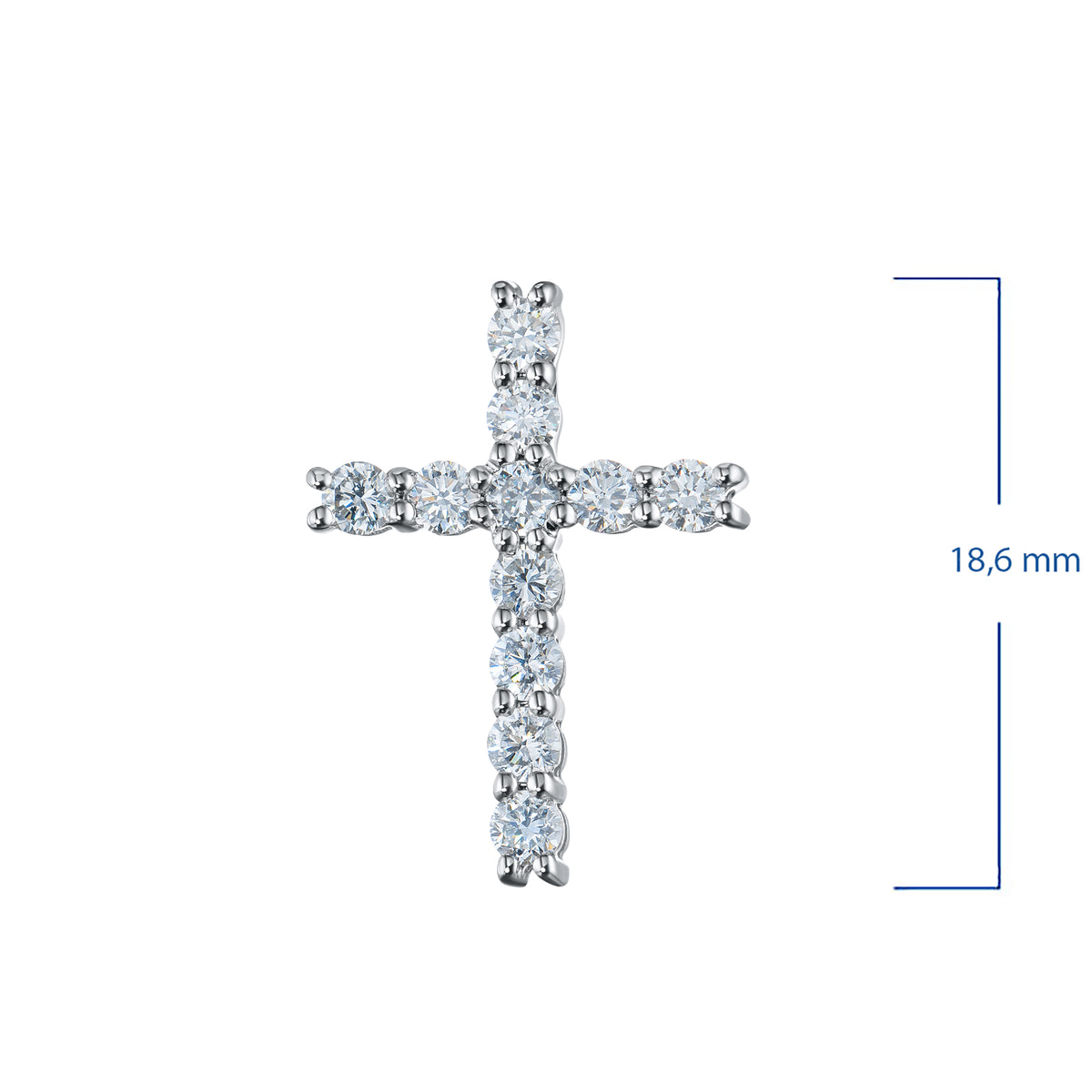 14K White Gold Pendant with Natural Diamonds