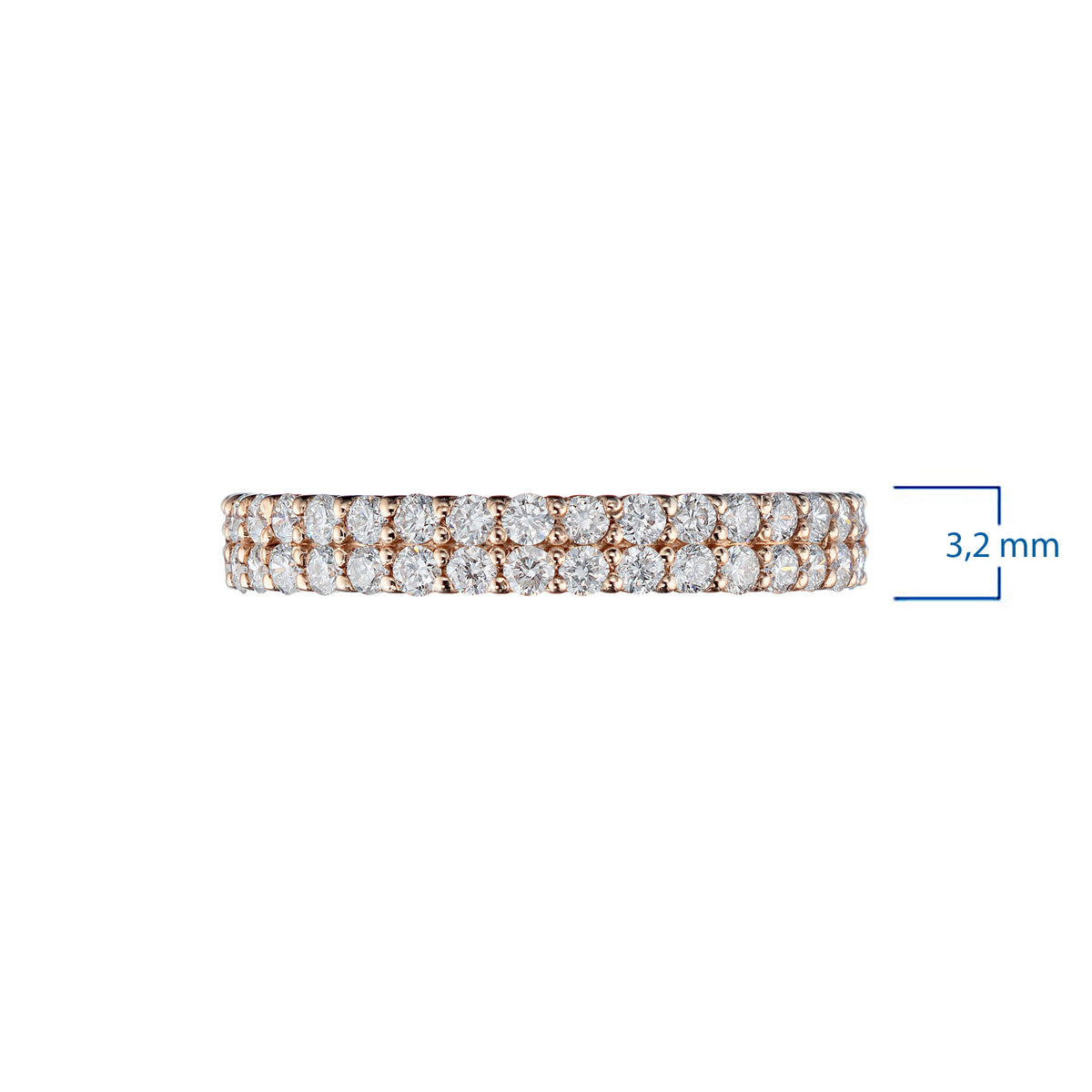 14K Rose Gold Ring with Natural Diamonds