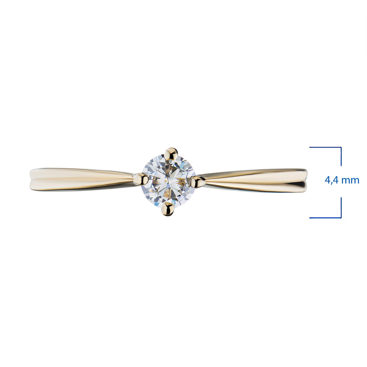14K Yellow Gold Ring with Natural Diamonds