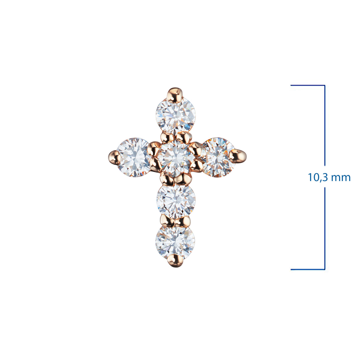 14K Rose Gold Pendant with Natural Diamonds