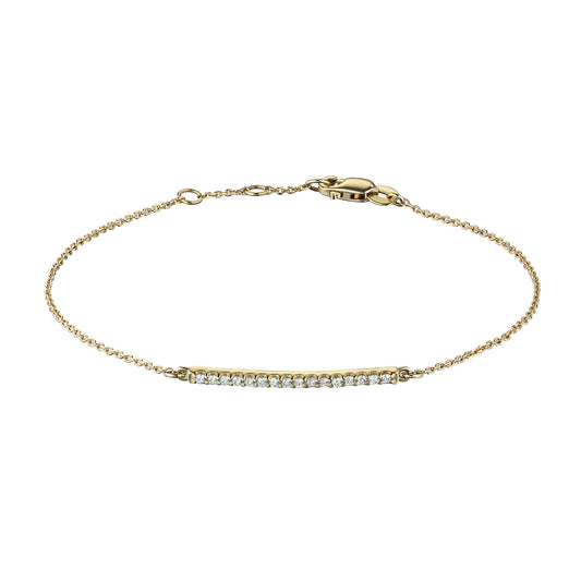 14K Rose Gold Bracelet with Natural Diamonds