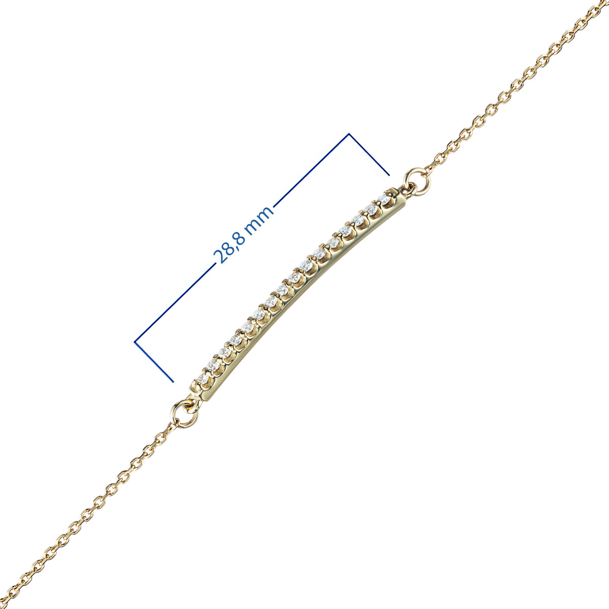 14K Rose Gold Bracelet with Natural Diamonds