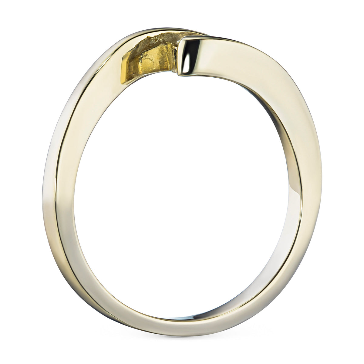 14K Yellow Gold Ring with Natural Diamonds