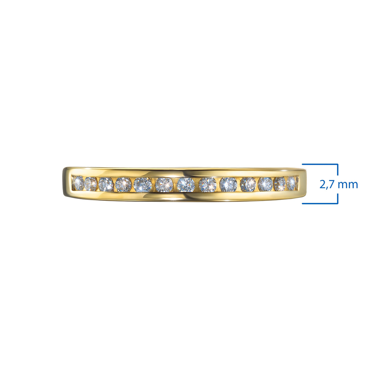 14K Yellow Gold Ring with Natural Diamonds
