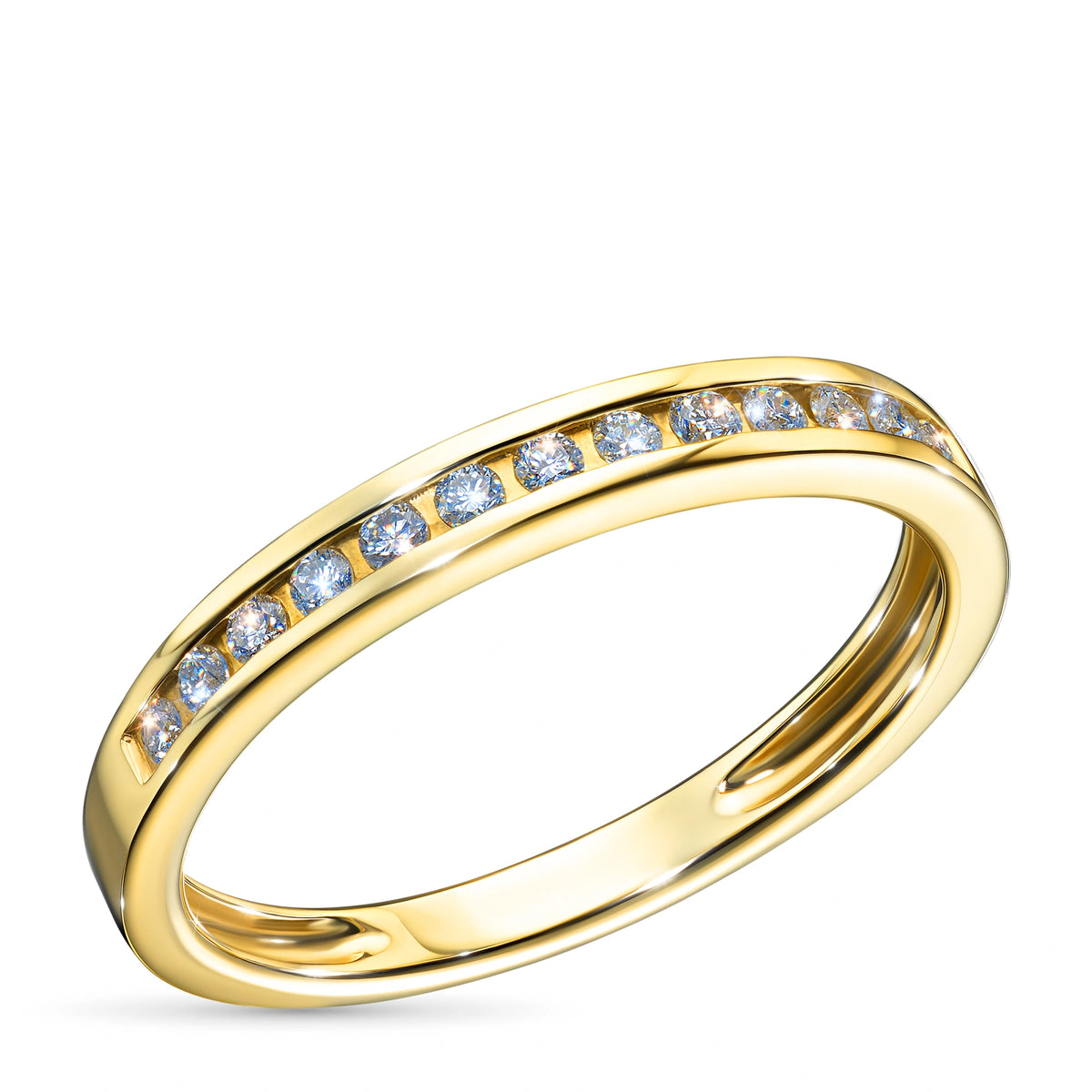 14K Rose Gold Ring with Natural Diamonds