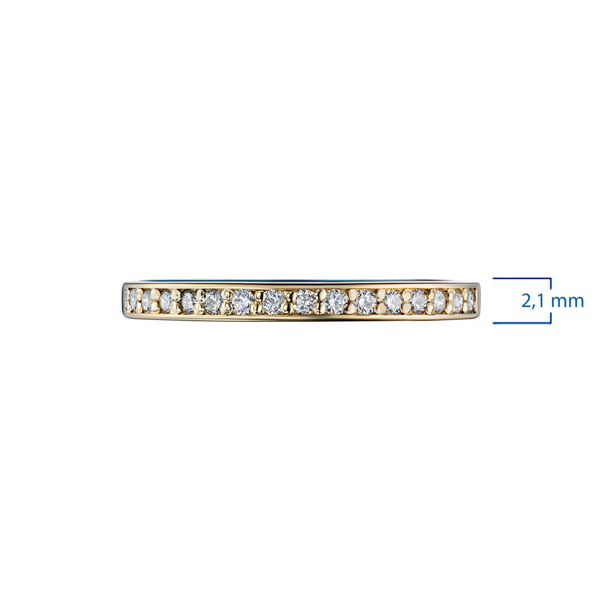 14K Yellow Gold Ring with Natural Diamonds