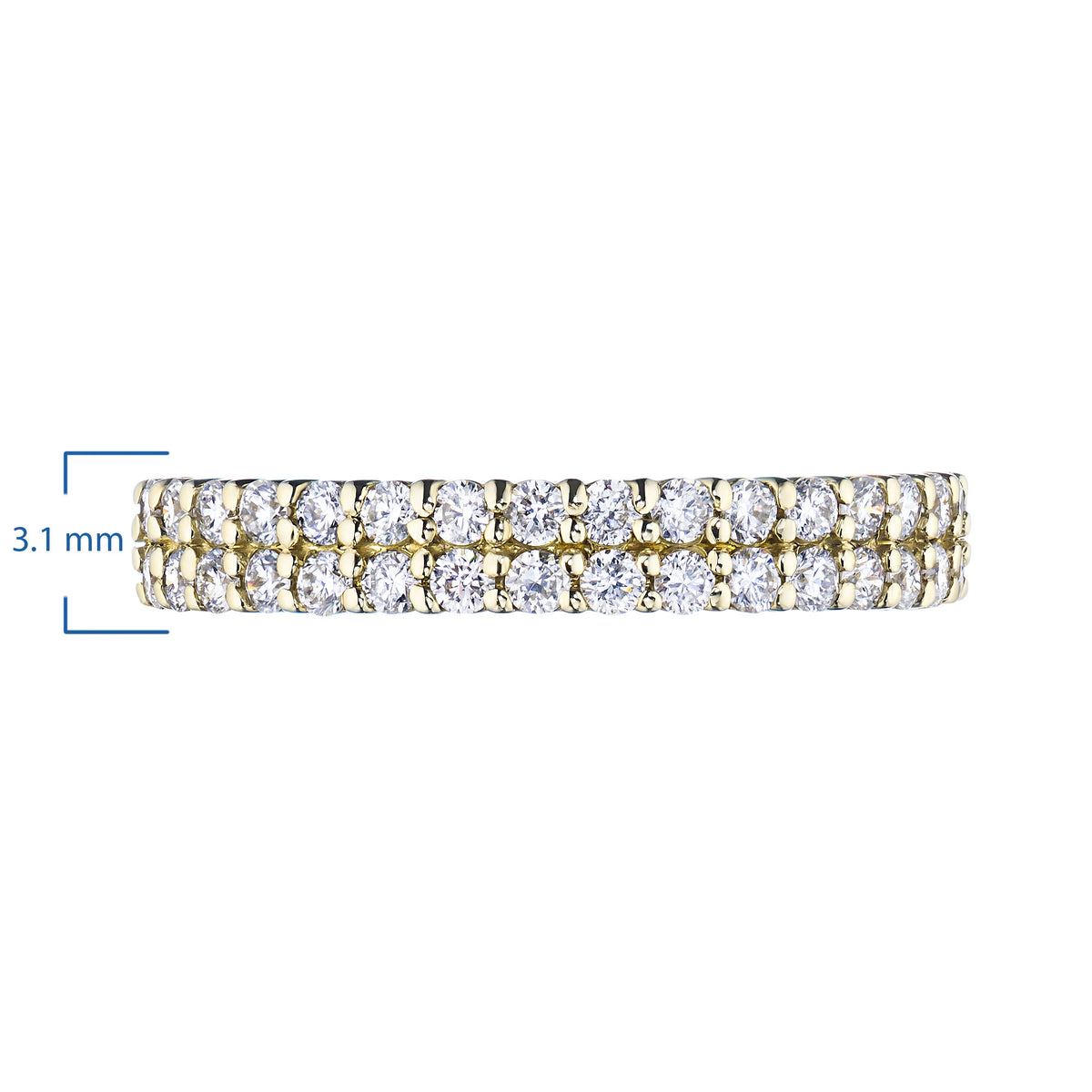 14K Yellow Gold Ring with Natural Diamonds