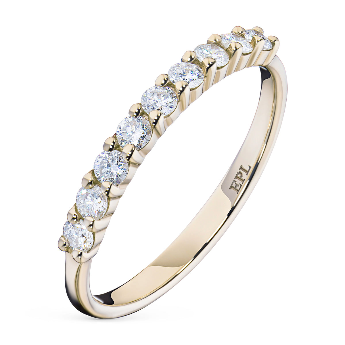 14K Yellow Gold Ring with Natural Diamonds