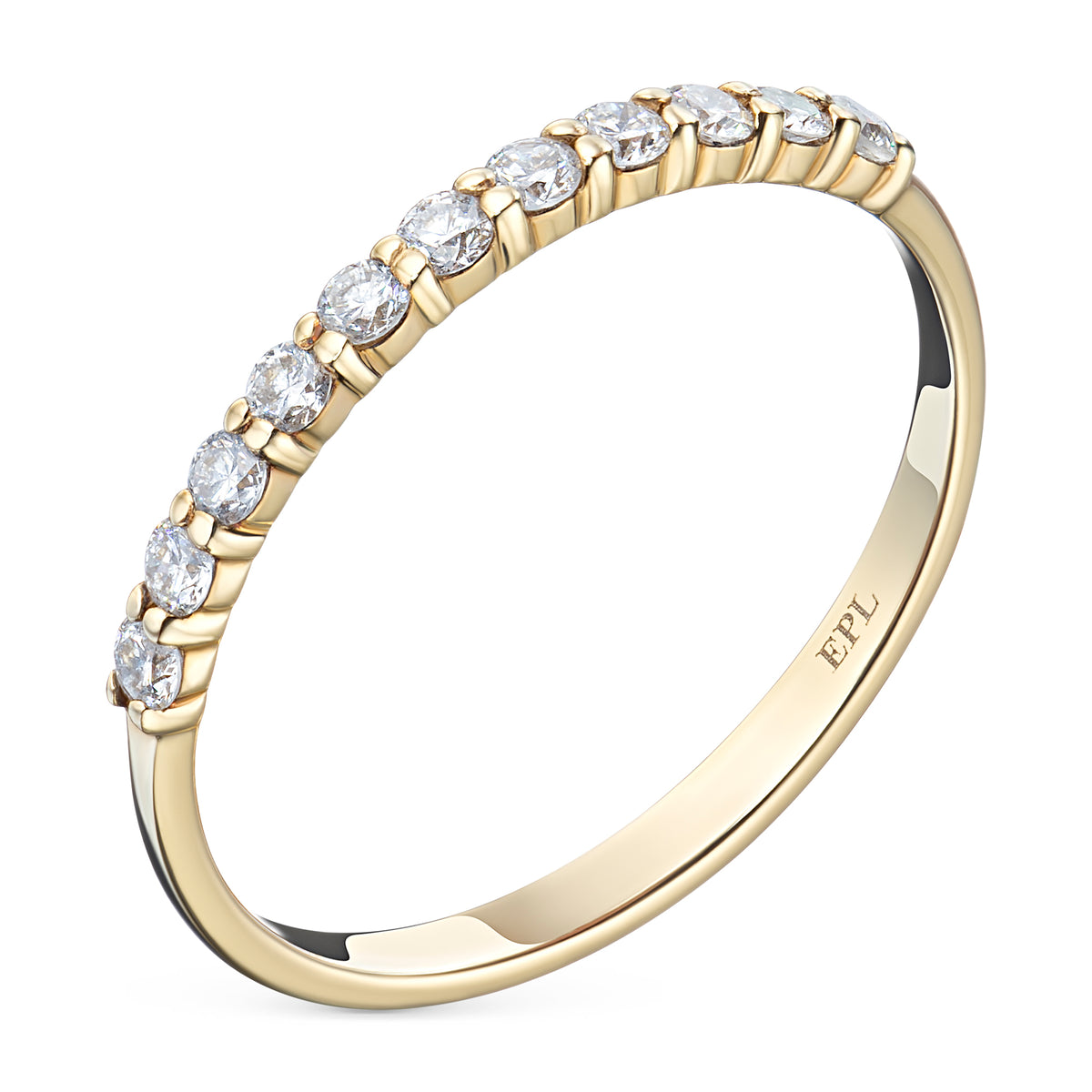 14K Yellow Gold Ring with Natural Diamonds