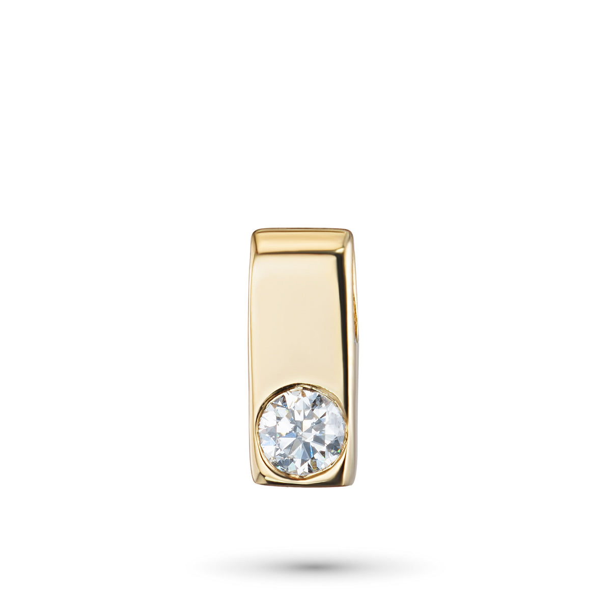 14K Yellow Gold Pendant with Natural Diamonds