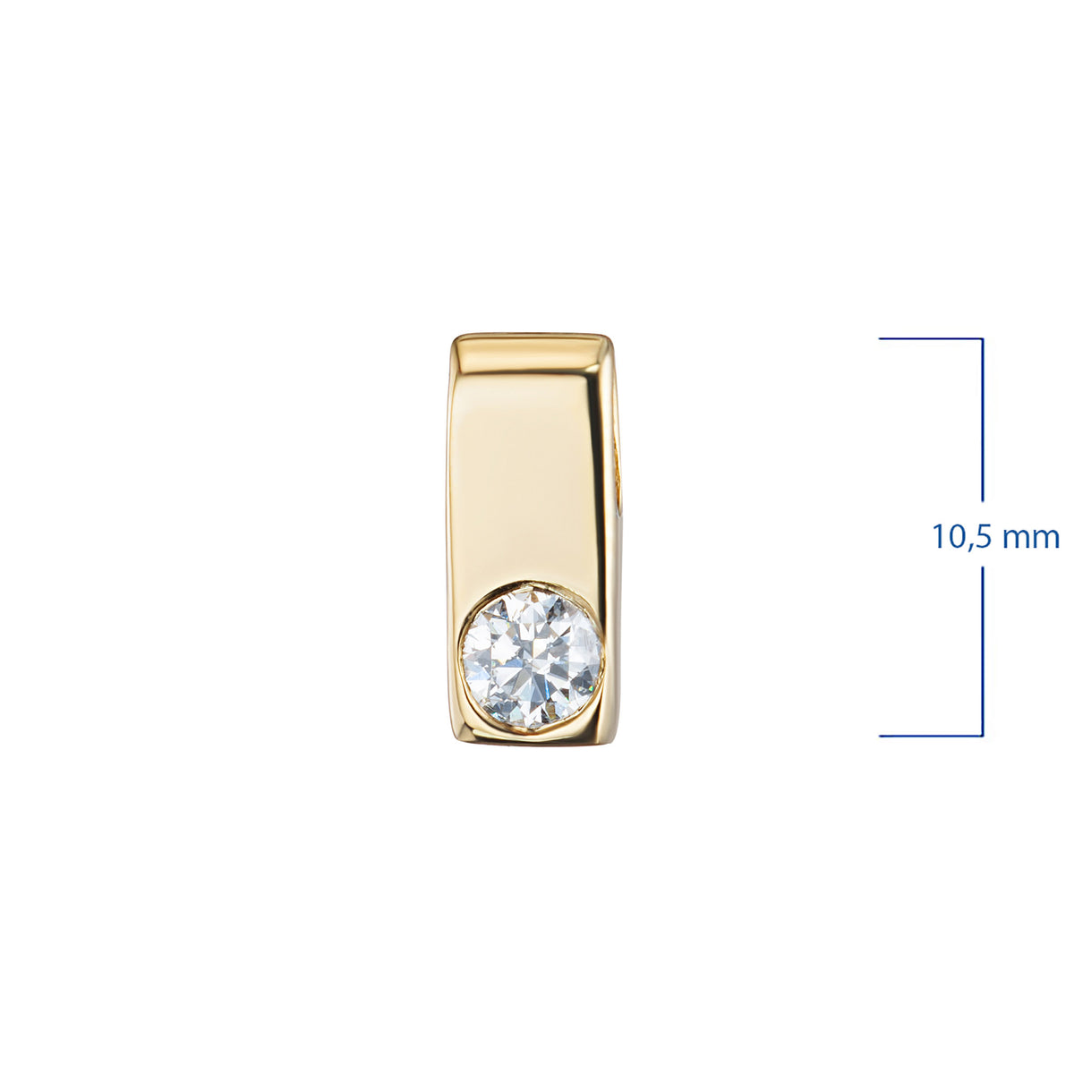 14K Yellow Gold Pendant with Natural Diamonds