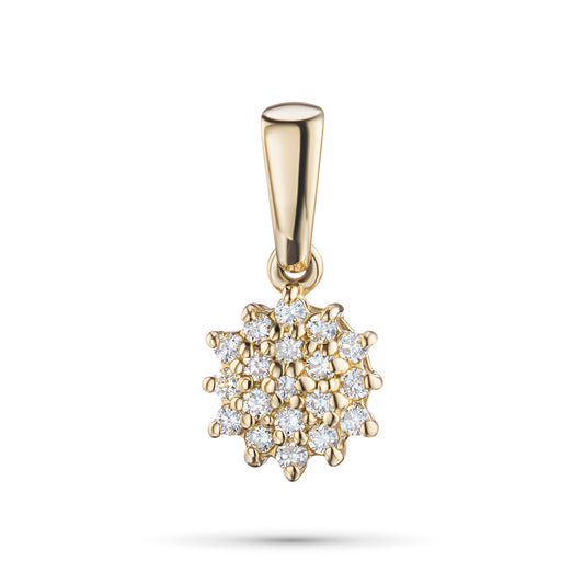 14K Rose Gold Pendant with Natural Diamonds