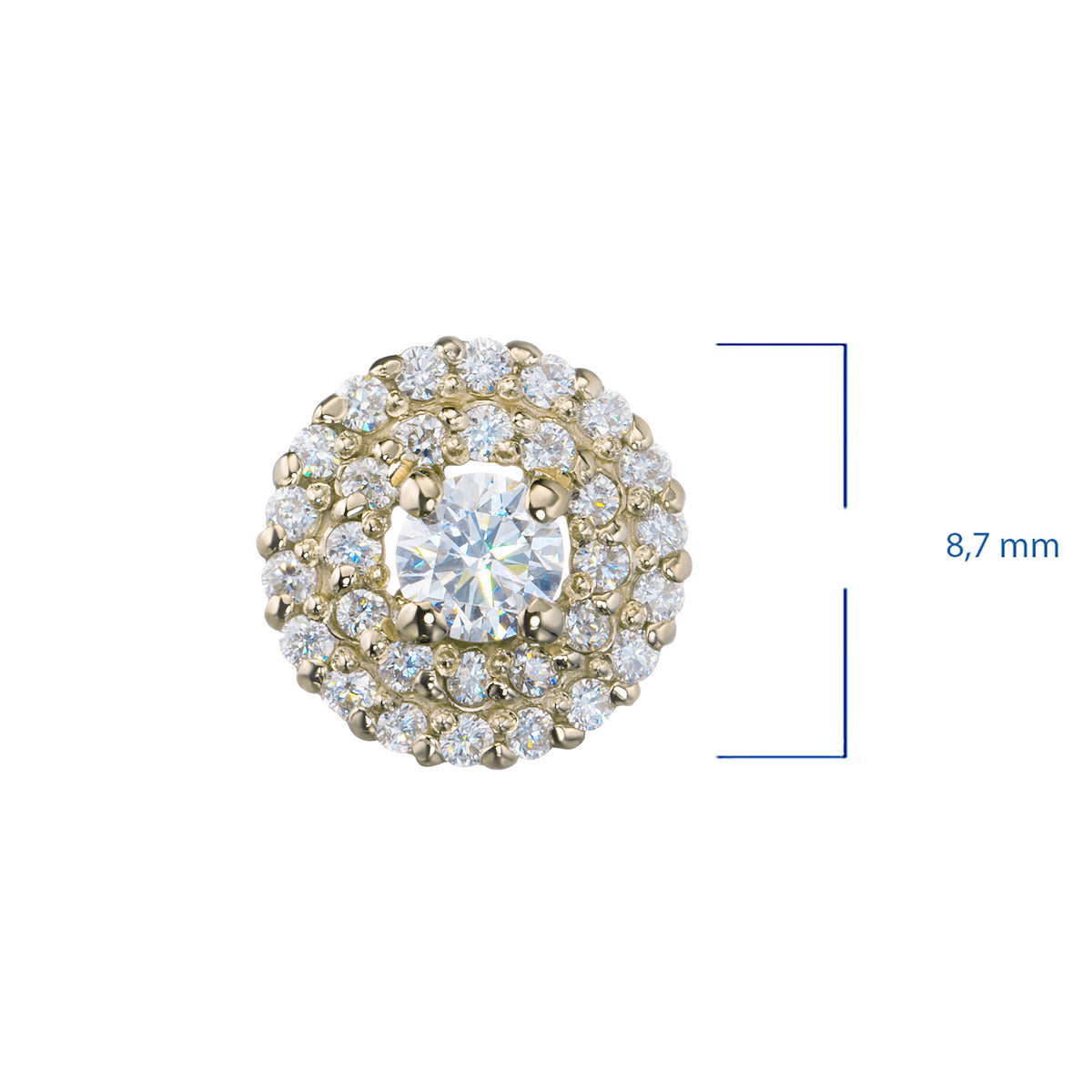 14K Yellow Gold Pendant with Natural Diamonds