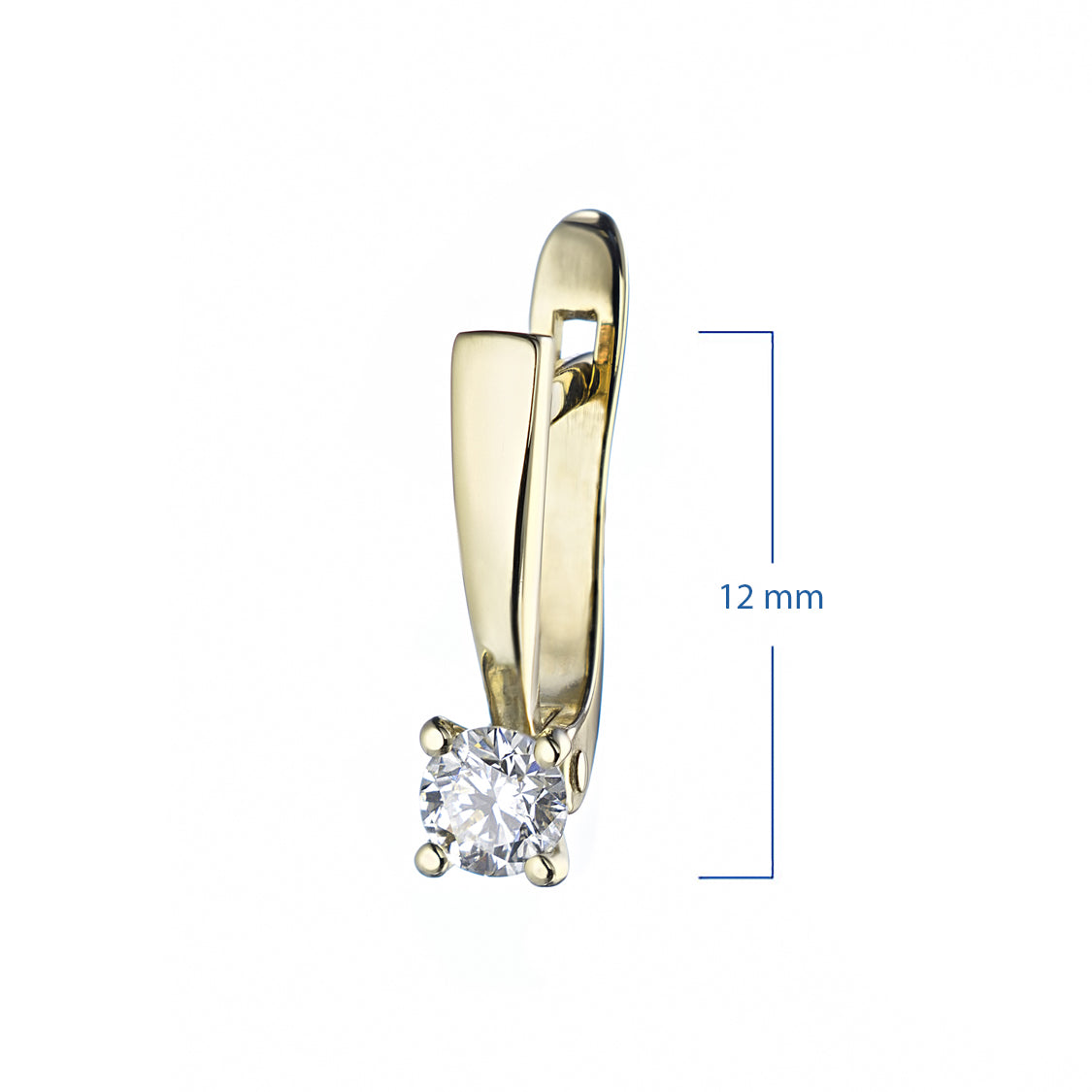 14K Yellow Gold Earrings with Natural Diamonds