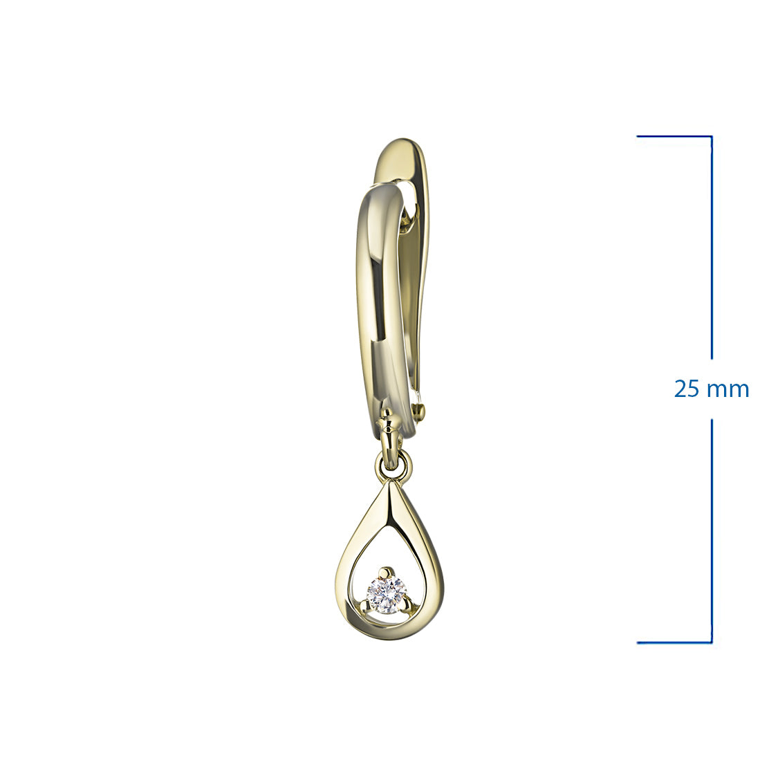 14K Yellow Gold Earrings with Natural Diamonds