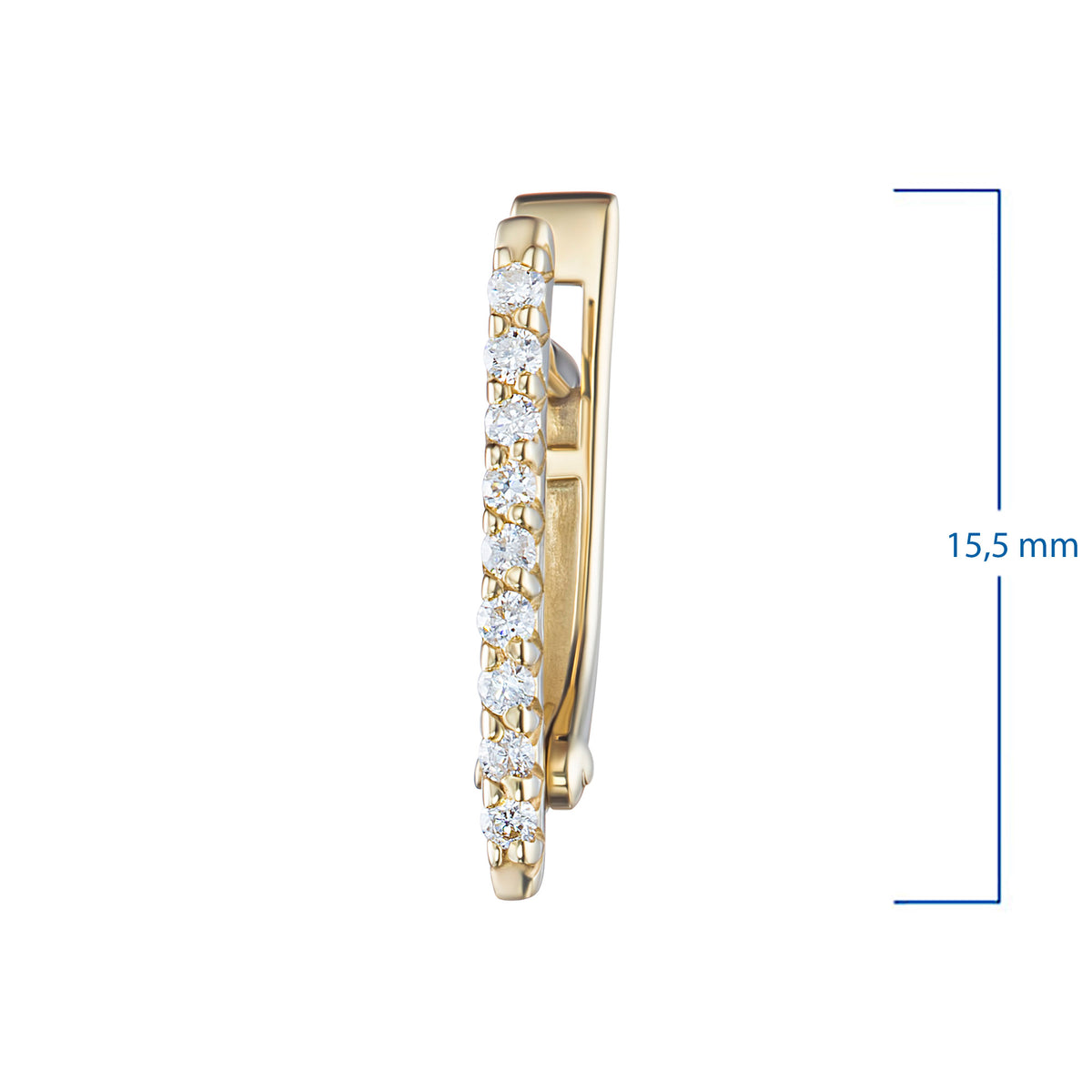 14K Yellow Gold Earrings with Natural Diamonds