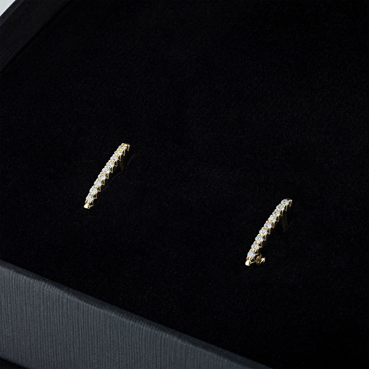 14K Yellow Gold Earrings with Natural Diamonds