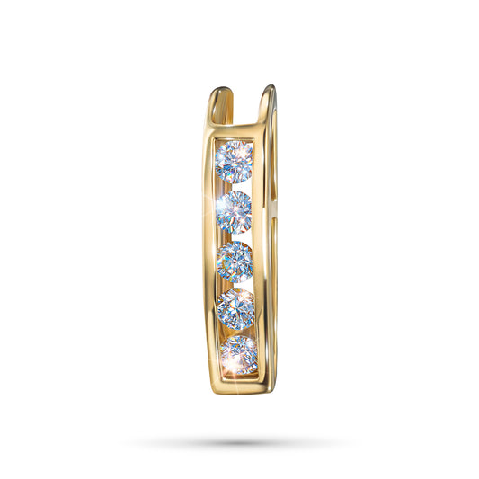 14K Rose Gold Pendant with Natural Diamonds