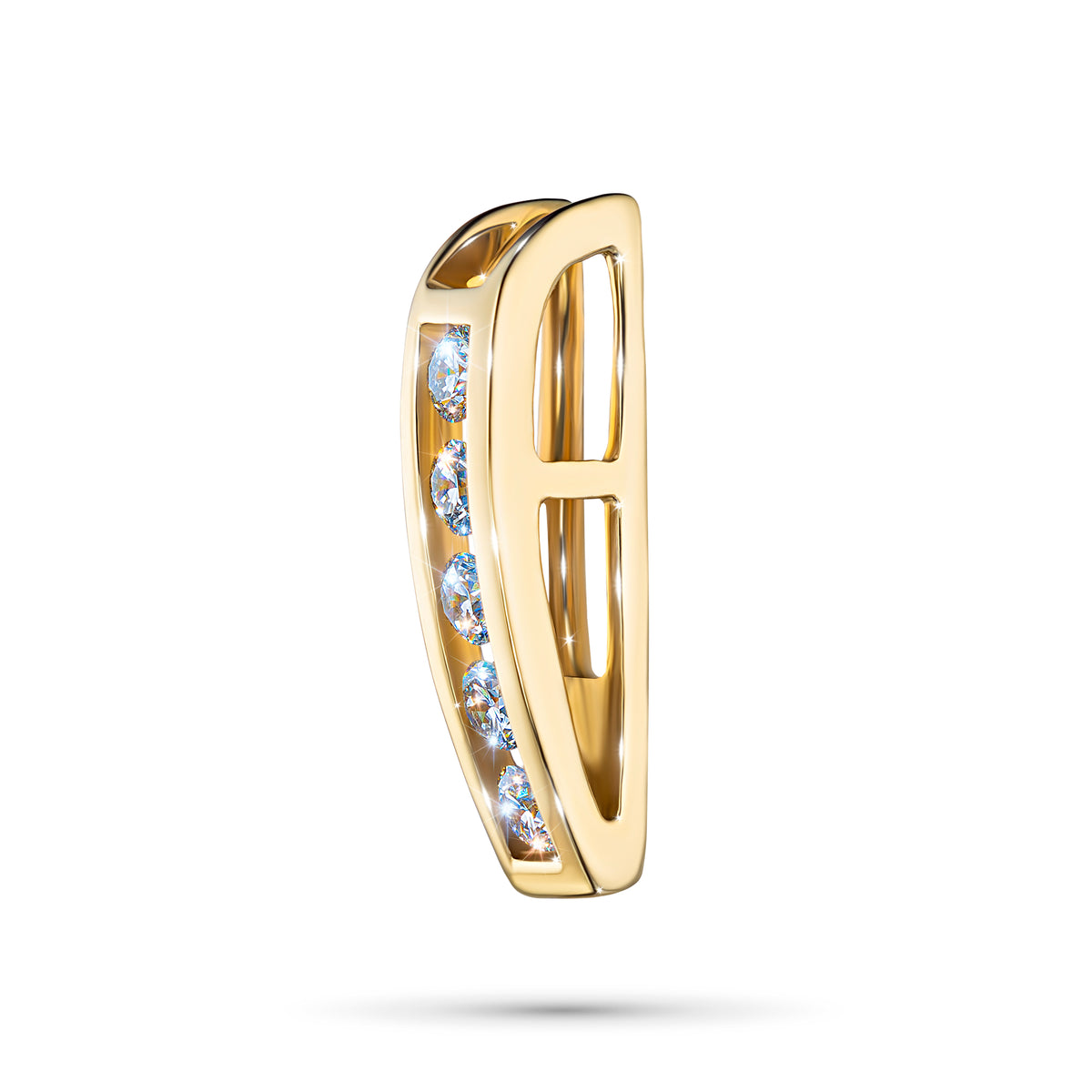 14K Rose Gold Pendant with Natural Diamonds