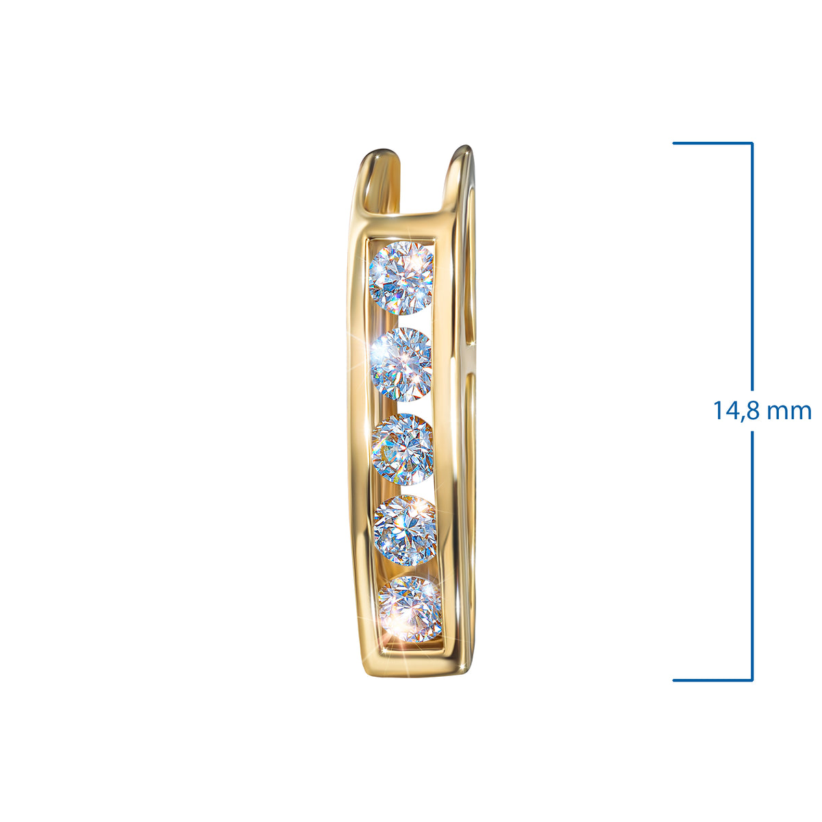 14K Rose Gold Pendant with Natural Diamonds