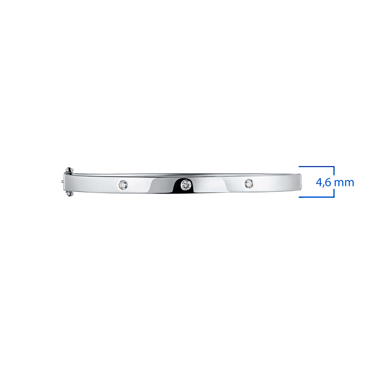 Sterling Silver Bracelet with Natural Diamonds