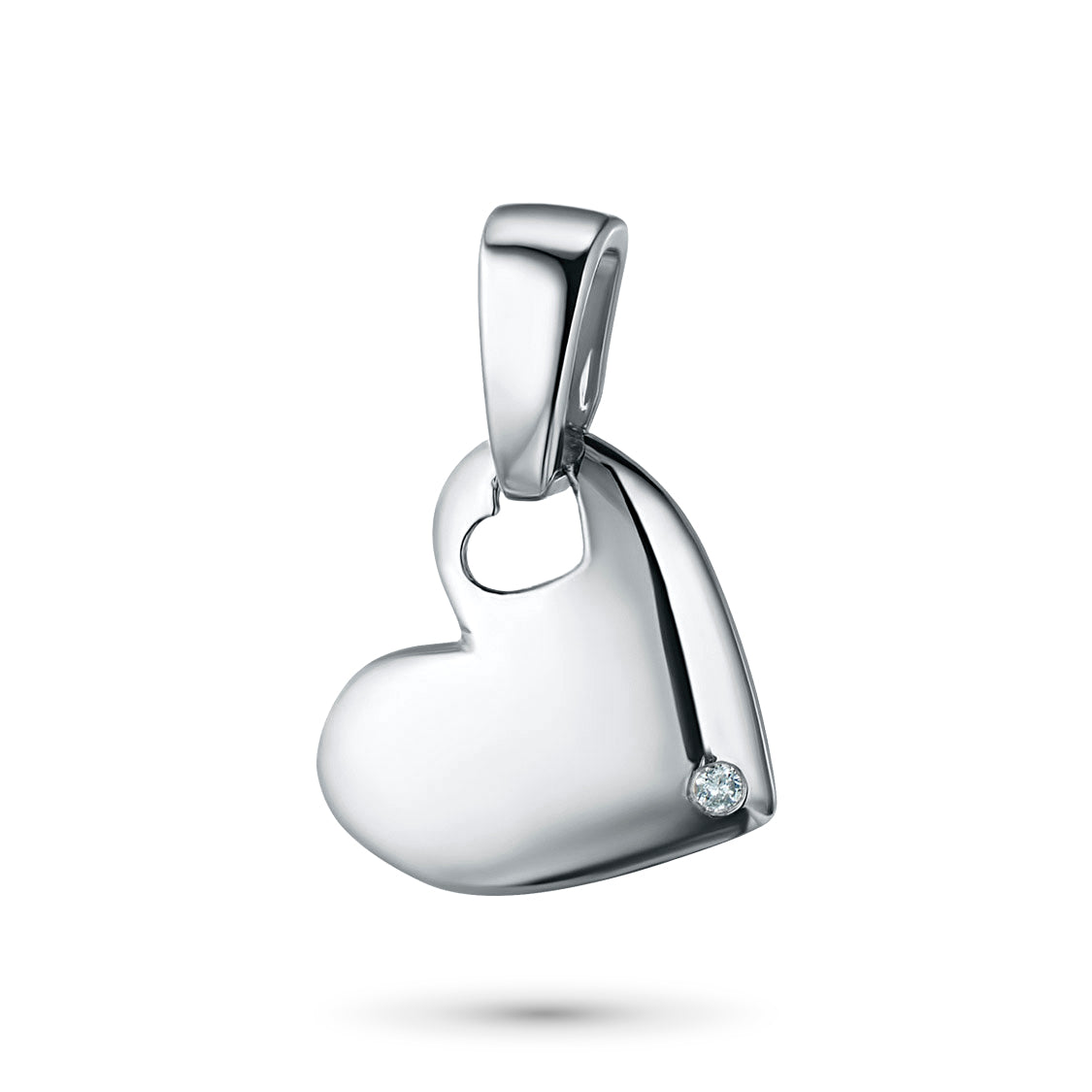 Sterling Silver Pendant with Natural Diamonds