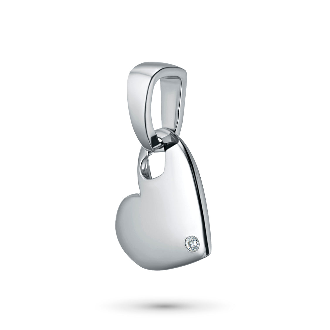 Sterling Silver Pendant with Natural Diamonds