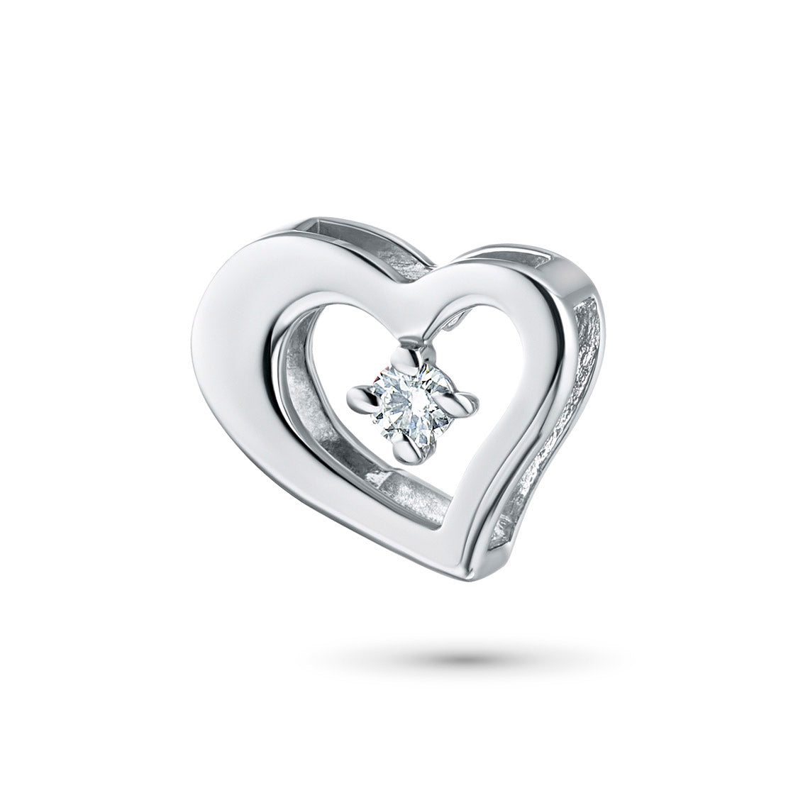 Sterling Silver Pendant with Natural Diamonds