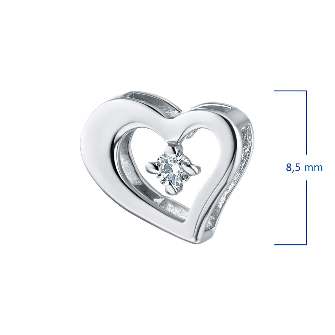 Sterling Silver Pendant with Natural Diamonds