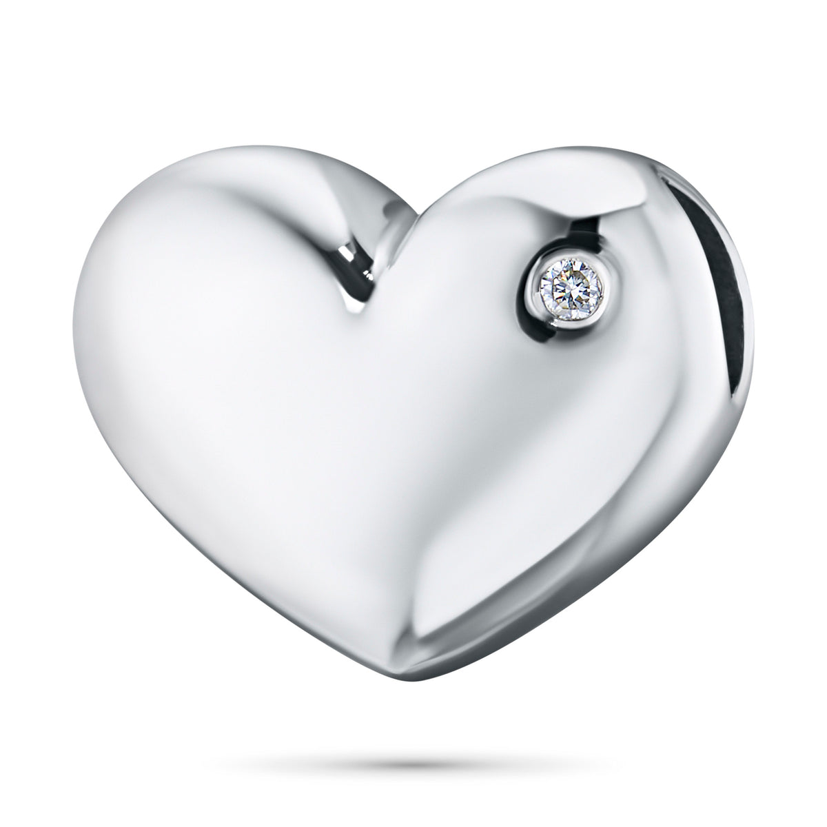 Sterling Silver Pendant with Natural Diamonds