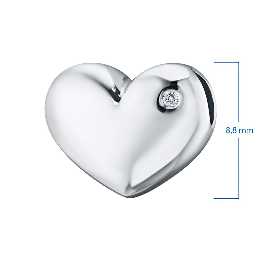 Sterling Silver Pendant with Natural Diamonds