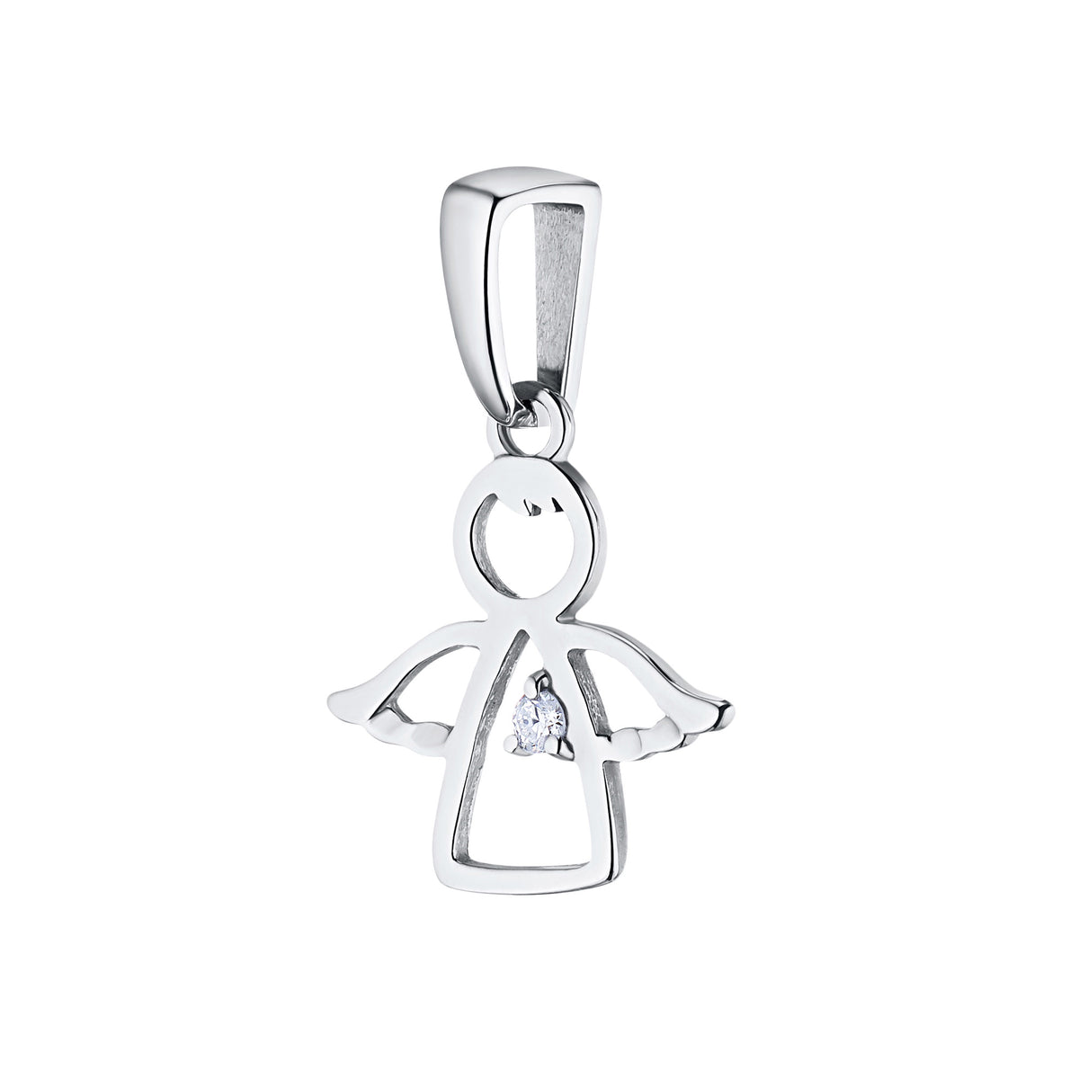 Sterling Silver Pendant with Natural Diamonds