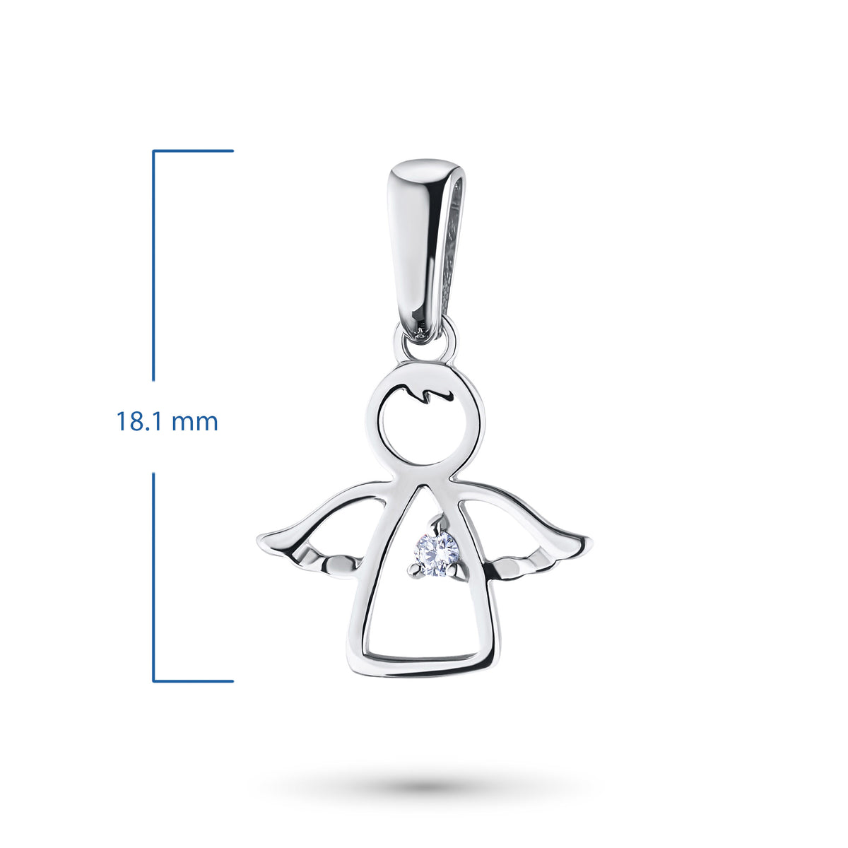 Sterling Silver Pendant with Natural Diamonds