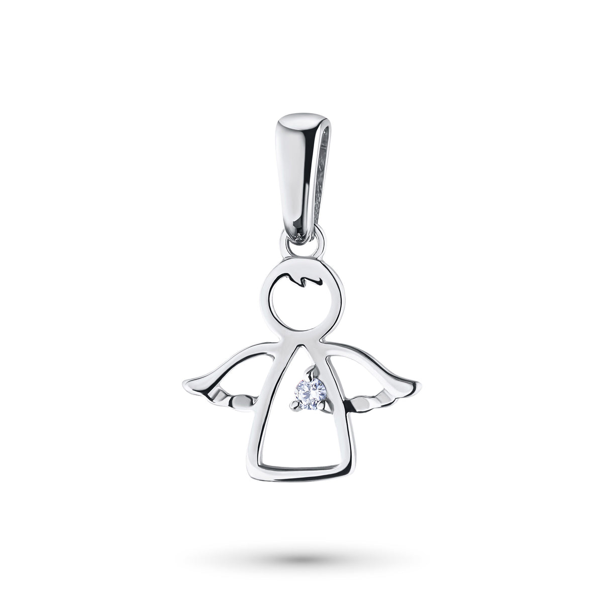 Sterling Silver Pendant with Natural Diamonds