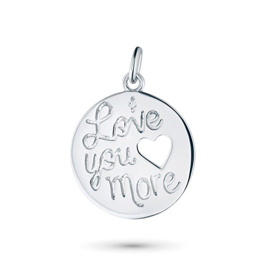 Sterling Silver Pendant with Natural Diamonds