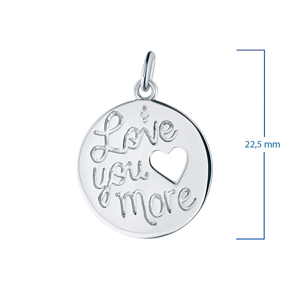 Sterling Silver Pendant with Natural Diamonds