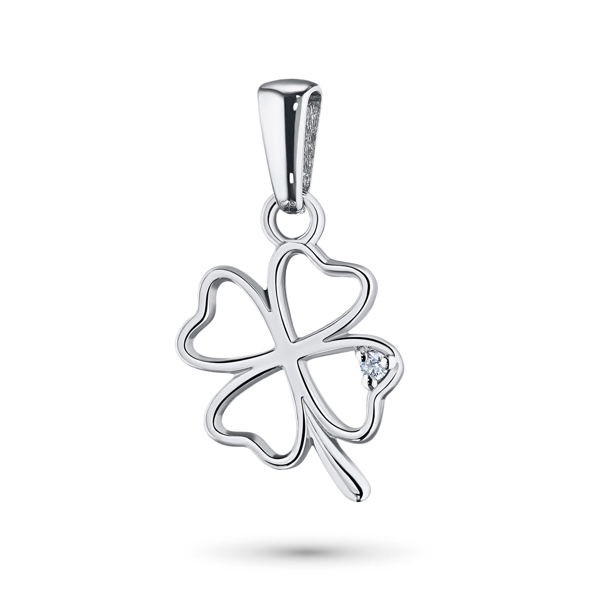 14K Yellow Gold Pendant with Natural Diamonds