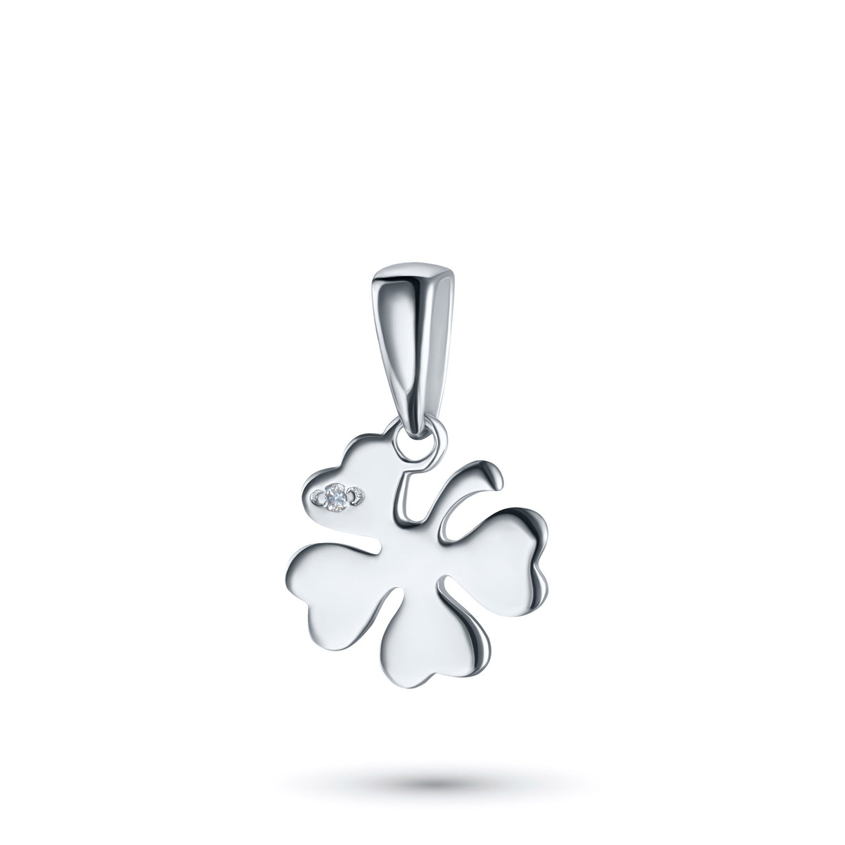 Sterling Silver Pendant with Natural Diamonds