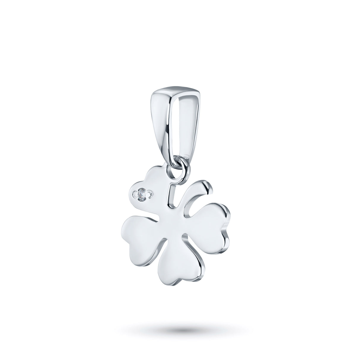 Sterling Silver Pendant with Natural Diamonds