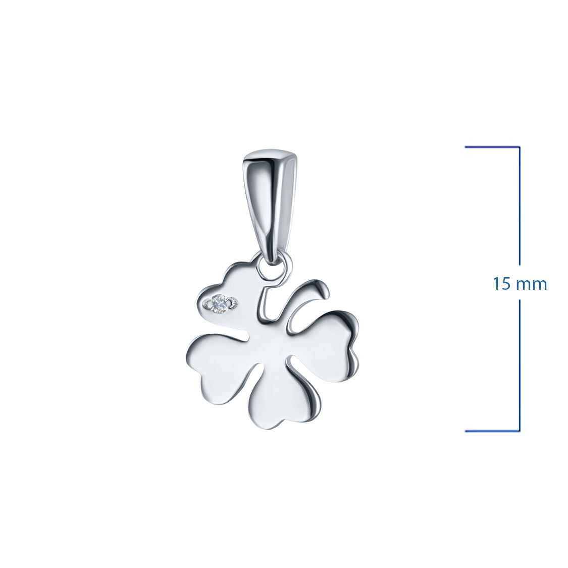 Sterling Silver Pendant with Natural Diamonds