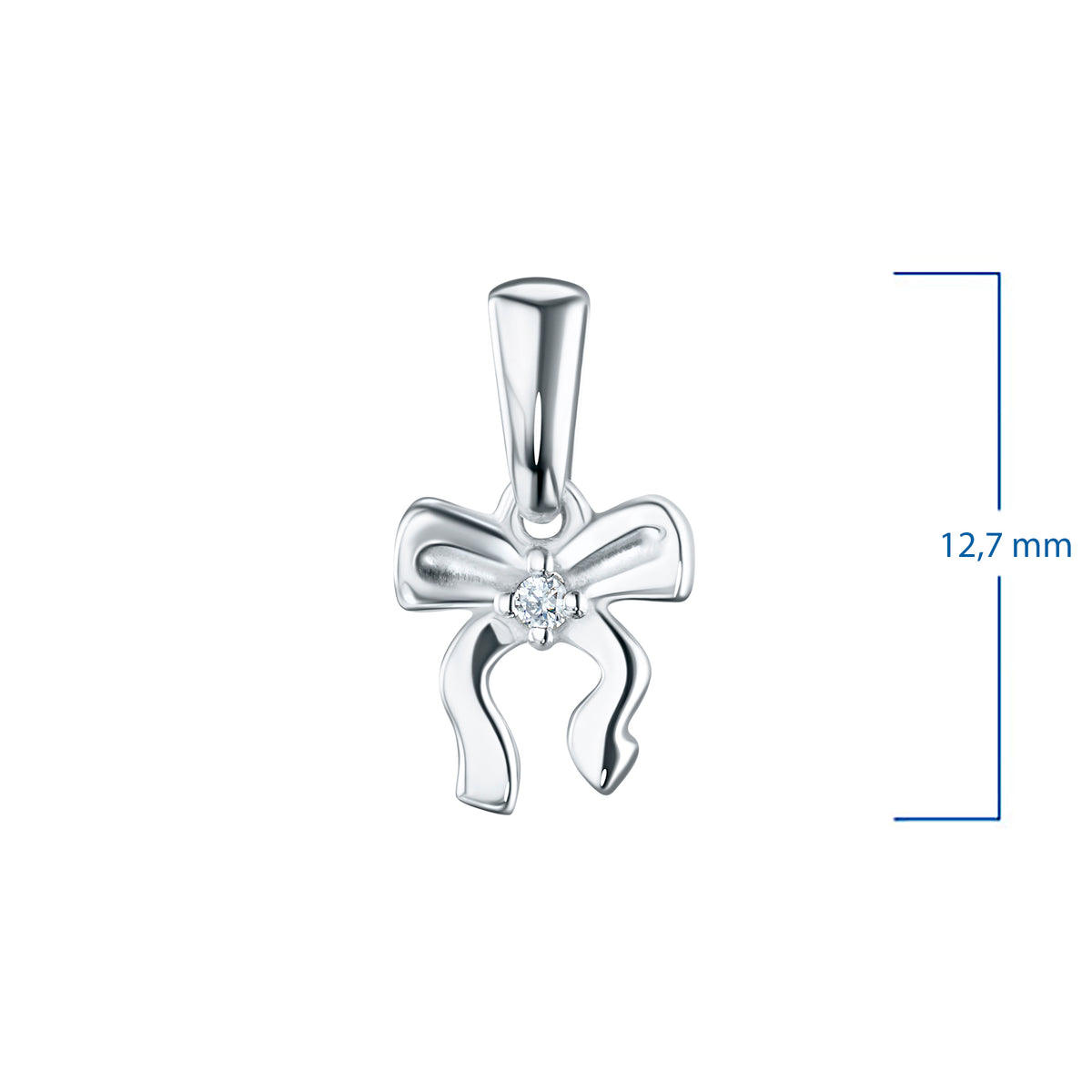 Sterling Silver Pendant with Natural Diamonds